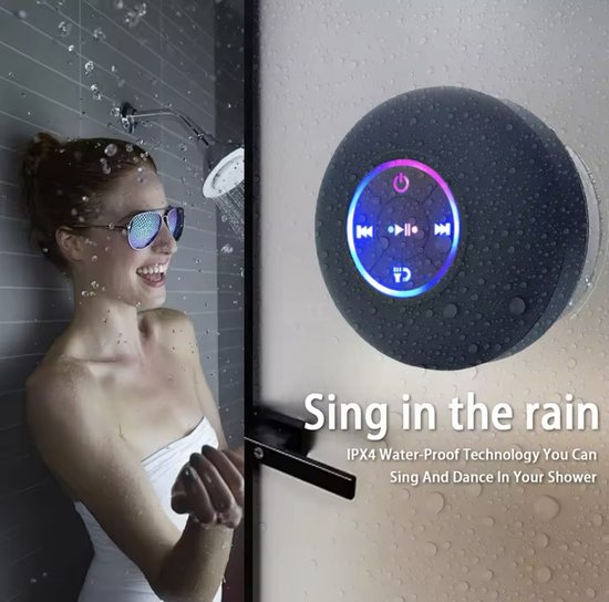 Badkamer Speaker – Bluetooth – Waterdicht – Met Zuignap – Zing Onder de Douche - E3.3 van Caliber