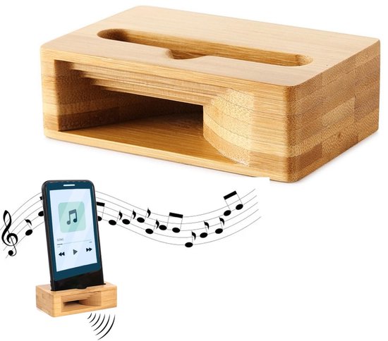 Bamboo Smartphone Houder met Speaker