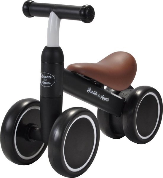 Bandits & Angels loopfiets Little Starter black - 1 jaar - jongens en meisjes - metaal - zwart van Bandits & Angels