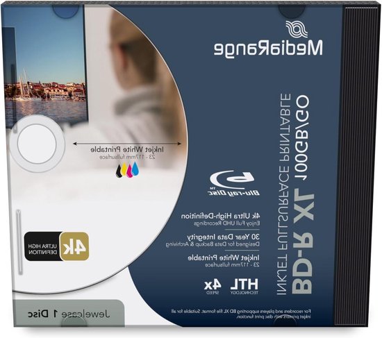 BD-R XL 100GB Blu-ray Disc Opname 4x Snelheid Full Surface Bedrukbaar