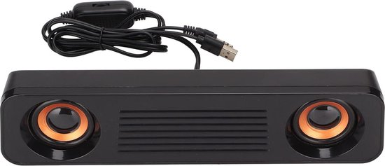 Bedrade 35 Mm Desktop Stereo Subwoofer USB-aangedreven Soundbar - Draagbare Luidspreker voor Tv en Computer . van Merkloos