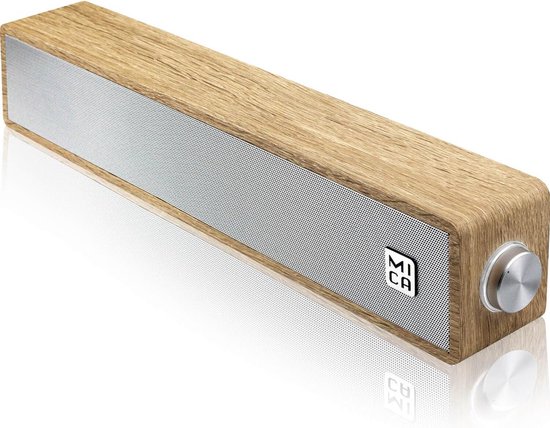 Bedrade Soundbar - PC Luidsprekers - Muziek Luisteren - Houten Design - 3988 cm Lengte - Geel