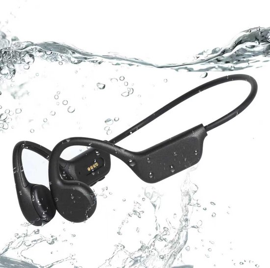 Beengeleidingshelm, zwemhoofdtelefoon, IPX8, waterdicht, draadloos, Bluetooth 5.4, open sporthoofdtelefoon met geïntegreerde MP3-speler, 32 G, geheugen voor zwemmen, fietsen, hardlopen