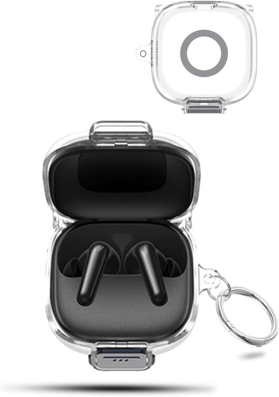 Behuizing voor Anker Soundcore P31i Open-Ear-hoofdtelefoon, met sleutelhanger en koord, TPU-beschermhoes, volledige bescherming, transparant