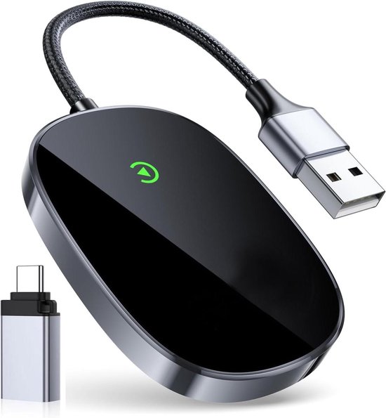 Bekabelde naar draadloze CarPlay adapter - converteer CarPlay bekabeld naar draadloos - eenvoudige installatie - auto's vanaf 2015 - iOS 10+ Carplay dongle 2.0 van Beka