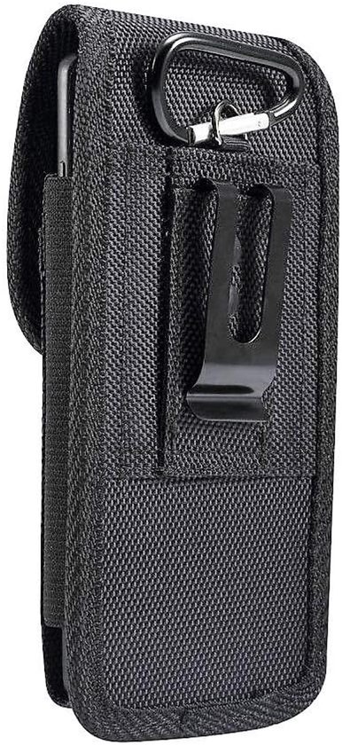 Belt Holster with Metal Clip and Card Holder voor Meizu 15 - Black