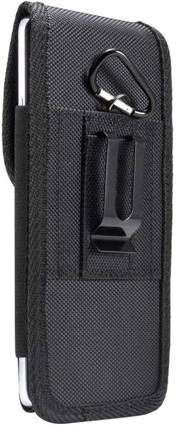 Belt Holster with Metal Clip and Card Holder voor Motorola Moto G9 Play (2020) - Black