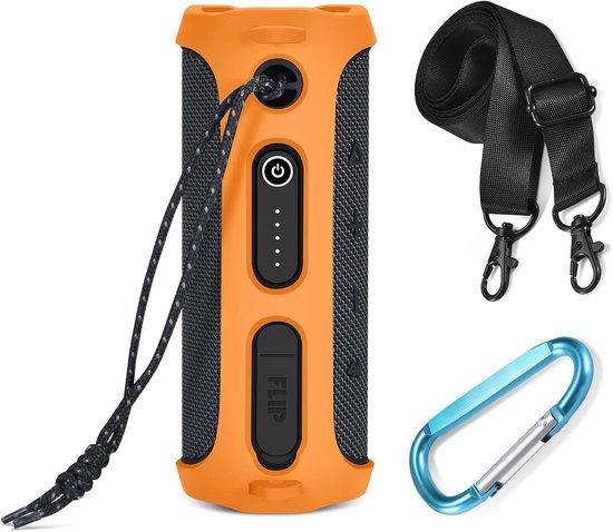 Beschermende Silicone Hoes voor JBL Flip Essential 2 Bluetooth Speaker met Schouderband en Accessoires