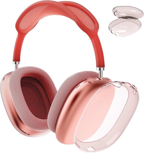 Beschermhoes compatibel met AirPods Max, transparante beschermhoes van TPU, zacht, krasbestendig, compatibel met AirPods Max, anti-vingerafdruk, krasbestendig en stofdicht (transparante kleur)