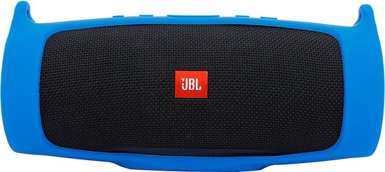 Beschermhoes geschikt voor JBL Charge 5 Bluetooth Speaker - Inclusief Draagriem - Meerdere Kleuren - Schokbestendig - Krasbestendig - Siliconen - Hoesje - Case - Bescherming - Blauw van Stelivo