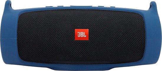 Beschermhoes geschikt voor JBL Charge 5 Bluetooth Speaker - Inclusief Draagriem - Meerdere Kleuren - Schokbestendig - Krasbestendig - Siliconen - Hoesje - Case - Bescherming - Navy Blue van Merkloos