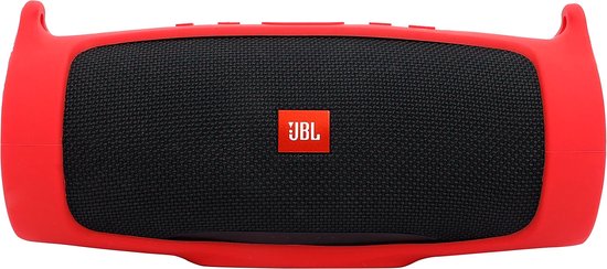 Beschermhoes geschikt voor JBL Charge 5 Bluetooth Speaker - Inclusief Draagriem - Meerdere Kleuren - Schokbestendig - Krasbestendig - Siliconen - Hoesje - Case - Bescherming - Rood van Basize