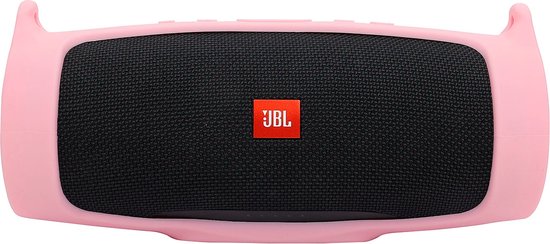 Beschermhoes geschikt voor JBL Charge 5 Bluetooth Speaker - Inclusief Draagriem - Meerdere Kleuren - Schokbestendig - Krasbestendig - Siliconen - Hoesje - Case - Bescherming - Roze van LTF_CASES