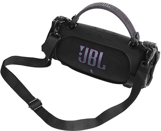 Beschermhoes geschikt voor JBL Charge 6 Bluetooth Speaker - Inclusief Draagriem - Meerdere Kleuren - Schokbestendig - Krasbestendig - Siliconen - Hoesje - Case - Bescherming - Zwart van Merkloos