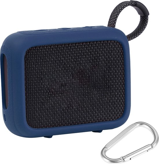 Beschermhoes geschikt voor JBL Go 4 Bluetooth Speaker - Meerdere Kleuren - Schokbestendig - Krasbestendig - Siliconen - Hoesje - Case - Bescherming - Blauw van Merkloos