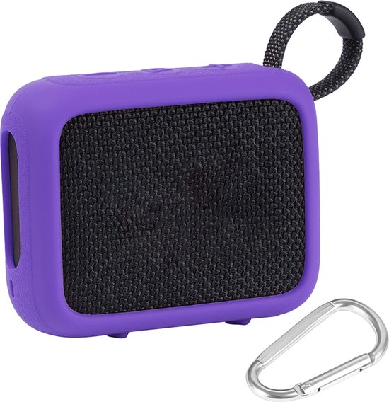 Beschermhoes geschikt voor JBL Go 4 Bluetooth Speaker - Meerdere Kleuren - Schokbestendig - Krasbestendig - Siliconen - Hoesje - Case - Bescherming - Paars van Merkloos