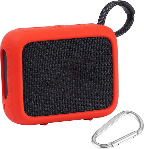 Beschermhoes geschikt voor JBL Go 4 Bluetooth Speaker - Meerdere Kleuren - Schokbestendig - Krasbestendig - Siliconen - Hoesje - Case - Bescherming - Rood van Merkloos