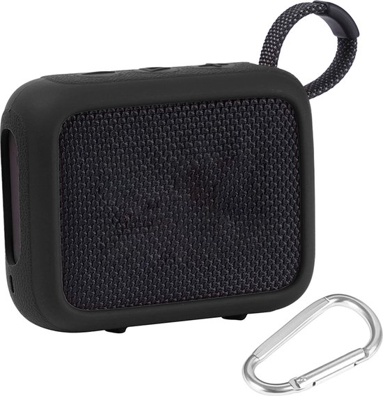 Beschermhoes geschikt voor JBL Go 4 Bluetooth Speaker - Meerdere Kleuren - Schokbestendig - Krasbestendig - Siliconen - Hoesje - Case - Bescherming - Zwart van Merkloos