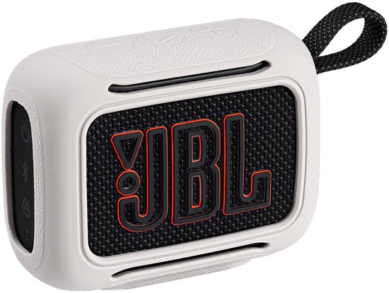 Beschermhoes geschikt voor JBL Go 5 Bluetooth Speaker - Meerdere Kleuren - Schokbestendig - Krasbestendig - Siliconen - Hoesje - Case - Bescherming - Grijs