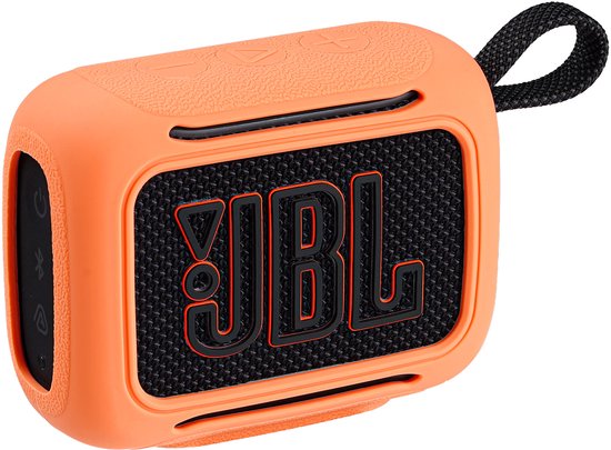 Beschermhoes geschikt voor JBL Go 5 Bluetooth Speaker - Meerdere Kleuren - Schokbestendig - Krasbestendig - Siliconen - Hoesje - Case - Bescherming - Oranje