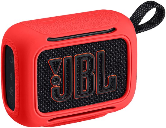 Beschermhoes geschikt voor JBL Go 5 Bluetooth Speaker - Meerdere Kleuren - Schokbestendig - Krasbestendig - Siliconen - Hoesje - Case - Bescherming - Rood van Merkloos