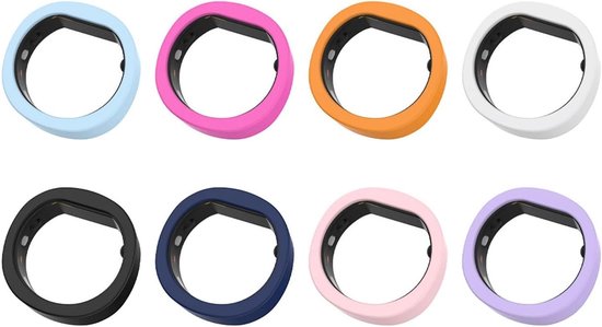 Beschermhoes - Telefoon - Siliconen - RingConn Gen2 / RingConn Gen2 Air - Dunne hoes - Anti-shock - Krasbestendig - Zwart - Geschikt voor diverse modellen - 8 kleuren - Maat 9/10/11 van Merkloos