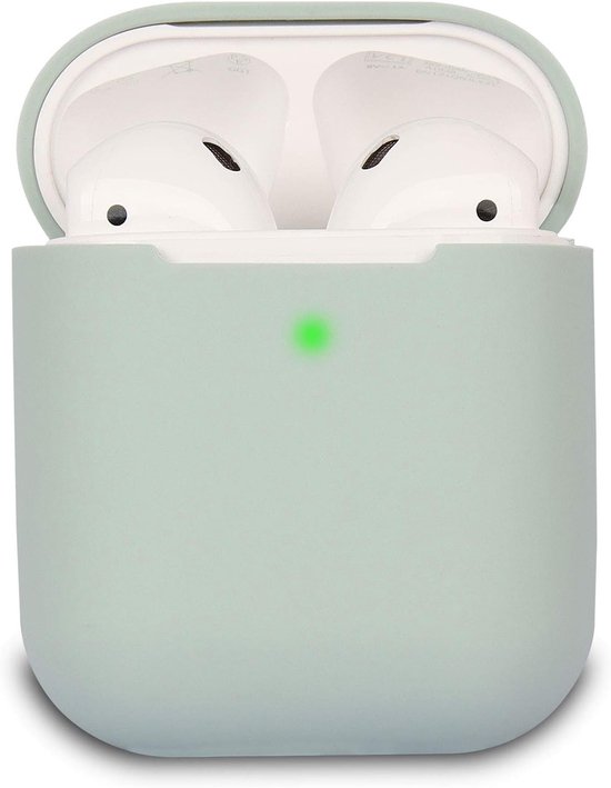 Beschermhoes voor AirPods, siliconen case, led aan de voorkant, grijs