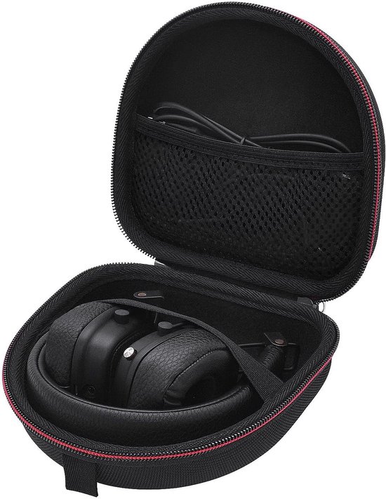 Beschermhoes voor Marshall Major IV/III/II, Mid, Monitor Headphones Case, Harde hoes, Draagtas (zwart)