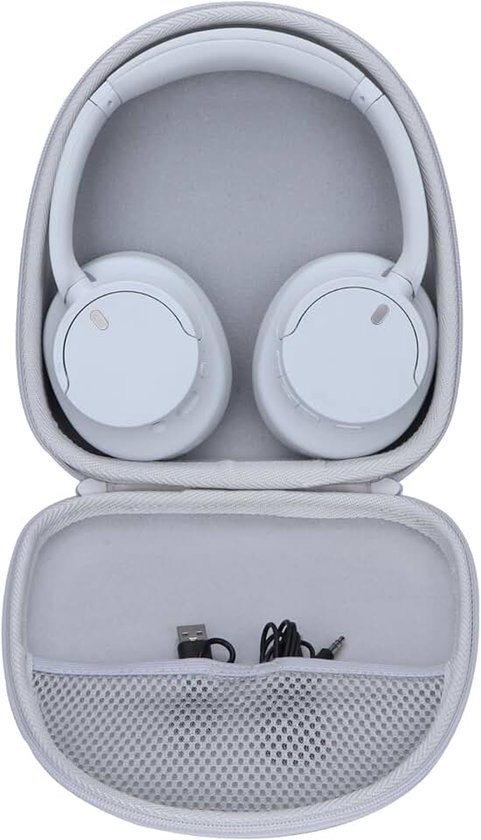 Beschermhoes voor Sony WH-CH720N WH-CH520 WH-CH510 WH-CH710N XB900N WH-CH700N WH-XB910N draadloze Bluetooth Noise Cancelling hoofdtelefoon (wit)