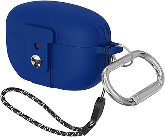 Beschermhoesje voor Sony WF-1000XM5, ultradun, siliconen hoes, valbescherming, draagbaar, donkerblauw