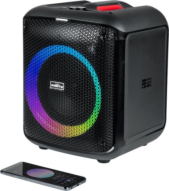Bigben Party High Power - Bluetooth Speaker - RGB - Microfoon - Cube - Max van BIG