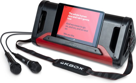 Bigben Party KBOX - Draagbare Bluetooth speaker met lichteffecten - Inclusief 2 microfoons van BIG