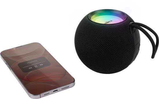BIGBEN PARTY - LICHTGEVENDE BLUETOOTH SPEAKER - ZWART van Merkloos