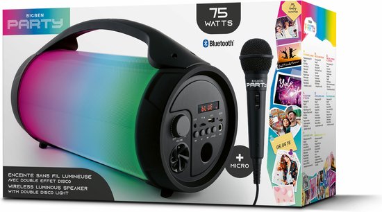 Bigben Party Pro - Draadloze speaker - Bluetooth - Zwart van BIG