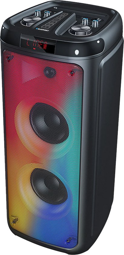 Blaupunkt BLP3963 Partybox met Microfoon - Bluetooth Karaokespeaker - LED-verlichting - 40 W RMS - Zwart van Blaupunkt