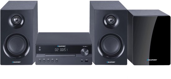 Blaupunkt-microsysteem, vermogen 240 W, HDMI/CD/USB/FM/BT/PLL, parametrische equalizer, LED-display, klok- en wekkerfunctie, kleur: zwart, MS55SUB van Merkloos