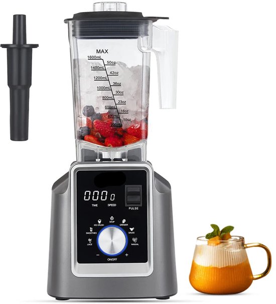 Blender - 2200W - Foodprocessor - Krachtige Keukenblender - 6 Automatische Programma’s - 2L BPA-vrije Kan - Voor Smoothies - Soepen - IJshakken van Blender