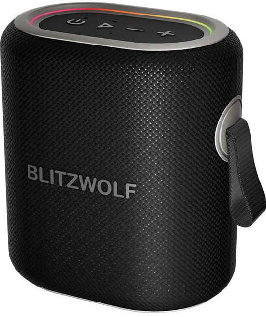 BlitzWolf Speaker - Draadloze Bluetooth Soundbar - Draagbare PC Speaker - TWS Stereo - Luidspreker - RGB Draadloze Bluetooth Speaker voor Buiten - 10W - Zwart