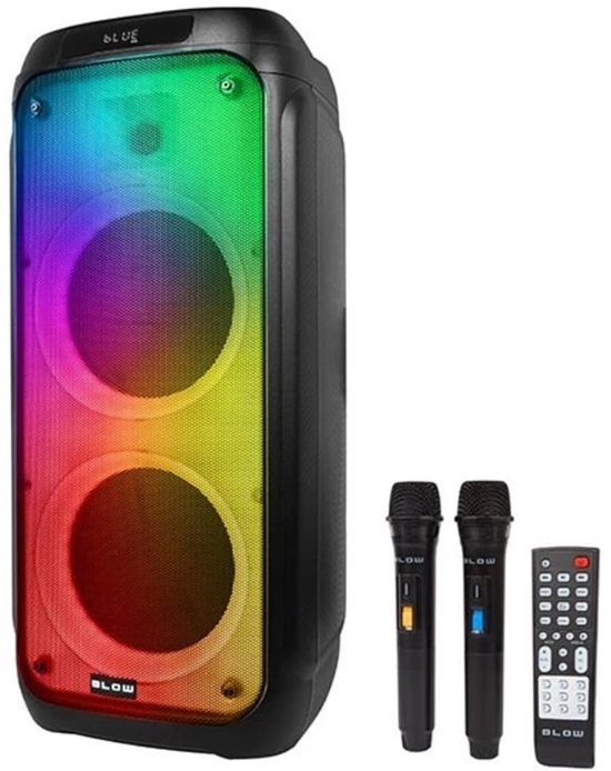 Blow Infinity V2 RGB Bluetooth Speaker 300W - 2x Microfoons - Afstandsbediening - Zwart van BLOW