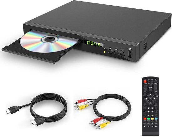 Blu-ray DVD-speler - Mediaspeler HD - Films Kijken - Multiregio DVD - 1080P - Zwart