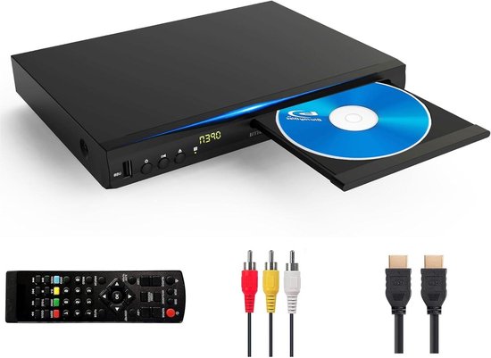 Blu-ray DVD Speler - Multimedia Afspeler - Films Muziek Kijken - Full HD 1080p - Regio B/2 - Zwart