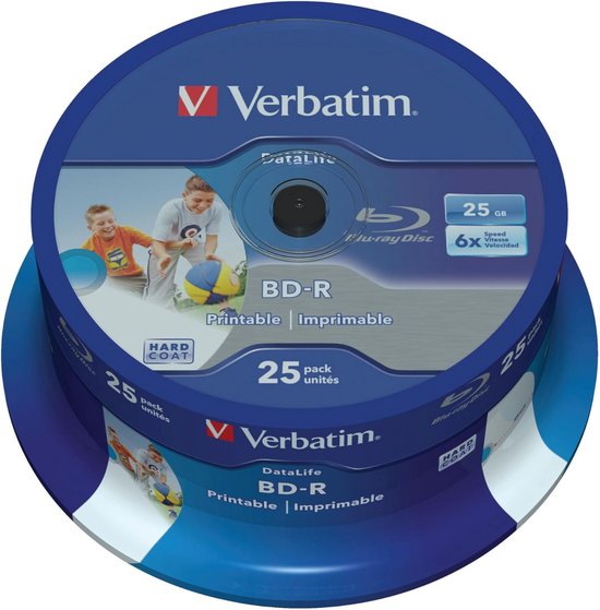 Blu-Ray Schijven - Lege Media - Data Opslaan - Krasbescherming - 25 GB 25 Stuks - Bedrukbaar