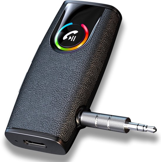Blue Bron CB 5.3 Bluetooth Receiver Auto AUX – 3,5 mm Bluetooth Ontvanger voor Autoradio & Versterker – 15 uur Accu – Micro-SD