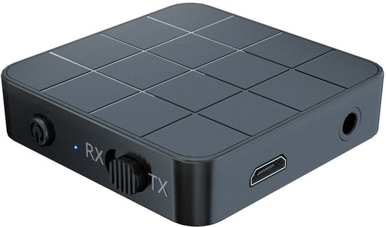 Bluetooth 5.0 audiozenderontvanger, 2 in 1 draagbare 3,5 mm draadloze audioadapter voor computer, laptop, stereo, headset, smartphone, mp3-speler, cd van Merkloos