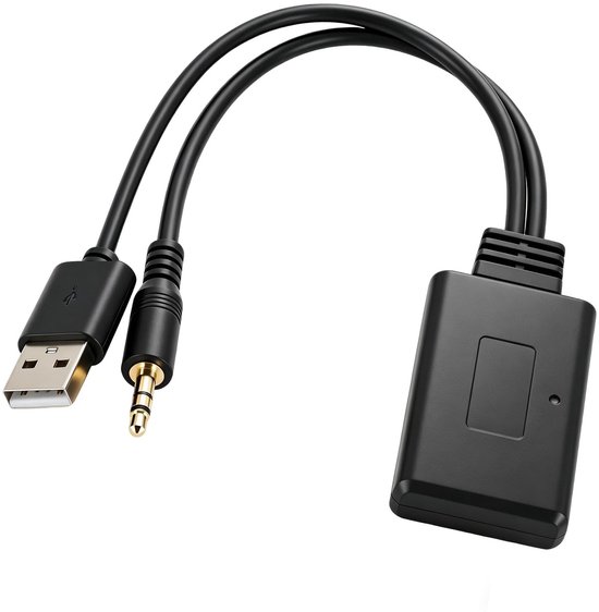 Bluetooth 5.0 AUX adapter auto - draadloze ontvanger en audio zender - 3.5mm met USB aansluiting - SnelShoppen