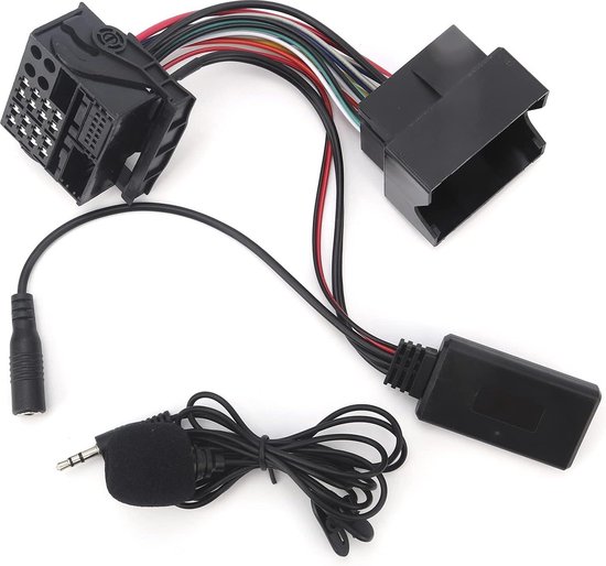 Bluetooth 5.0 AUX Audio Adapter mit Mikrofon - 12Pin, 591in Kabel, passend für CD30 CDC40 CD70 van KabelDirekt