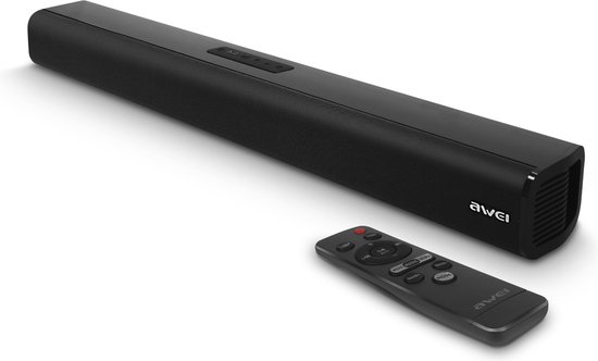 Bluetooth 5.0 Soundbar 50W Vermogen Afstandsbediening Awei Zwart van Merkloos
