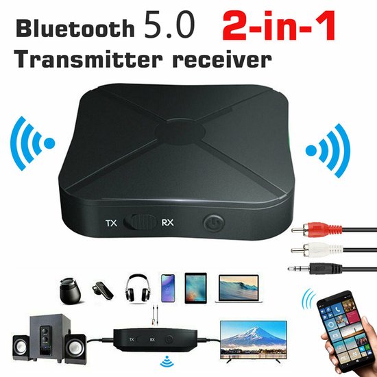 Bluetooth 5.0-zender en -ontvanger-combo Bluetooth-adapter Geschikt voor tv's, autoluidsprekers en computeraudio. van ZIOCOM