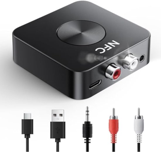 Bluetooth 5.3 audio-ontvanger, NFC-audio-ontvanger voor mobiele telefoon, 5.0 Bluetooth-headset, computer-tv-zender van Merkloos