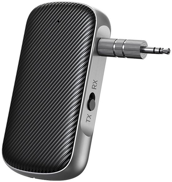 Bluetooth 5.3 audio transmitter en receiver - o.a. voor verbinden Airpods, koptelefoon en speaker - 3.5mm jack AUX - 13 uur batterij - speaker - bluetooth zender en ontvanger - auto draadloos - zwart van Merkloos